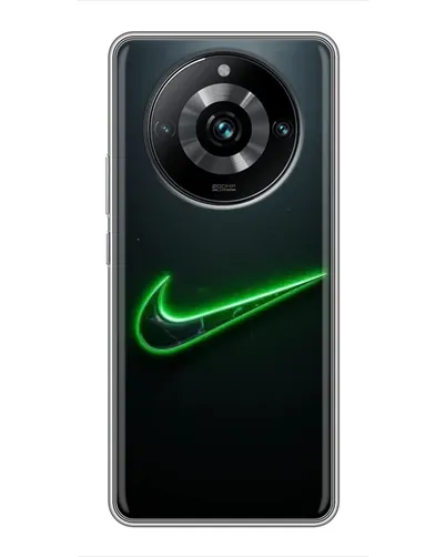 Чохол для Realme 11 Pro Plus з картинкою «Неоновий контур Nike» Чохол для Realme 11 Pro Plus з картинкою «Неоновий контур Nike»