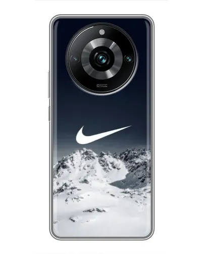 Чохол для Realme 11 Pro Plus з картинкою «Nike — зимові гори» Чохол для Realme 11 Pro Plus з картинкою «Nike — зимові гори»