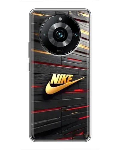 Чохол для Realme 11 Pro Plus з картинкою «Золотий Nike на металі» Чохол для Realme 11 Pro Plus з картинкою «Золотий Nike на металі»