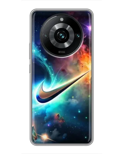 Чохол для Realme 11 Pro Plus з картинкою «Космічний Nike Swoosh» Чохол для Realme 11 Pro Plus з картинкою «Космічний Nike Swoosh»