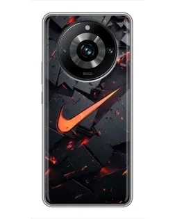 Чохол для Realme 11 Pro Plus з картинкою «Nike — ефект розломів»