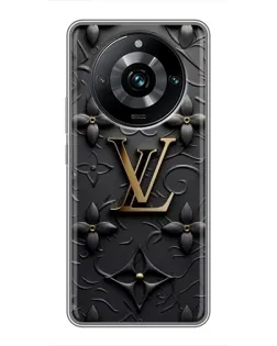Чехол для Realme 11 Pro Plus с картинкой «Кожаная текстура LV»