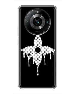Чехол для Realme 11 Pro Plus с картинкой «Цветочная монограмма»
