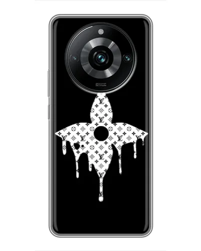 Чехол для Realme 11 Pro Plus с картинкой «Цветочная монограмма»