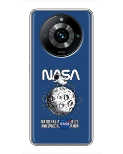 Чохол для Realme 11 Pro Plus з картинкою «NASA — місячна місія»