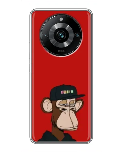 Чехол для Realme 11 Pro Plus с картинкой «Bored Ape — красный фон»