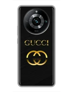 Чехол для Realme 11 Pro Plus с картинкой «Золотой логотип Gucci»