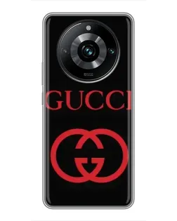 Чехол для Realme 11 Pro Plus с картинкой «Gucci — красный логотип»