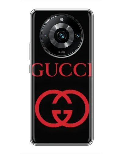 Чехол для Realme 11 Pro Plus с картинкой «Gucci — красный логотип»
