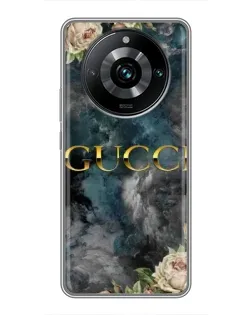 Чехол для Realme 11 Pro Plus с картинкой «Абстрактные цветы Gucci»