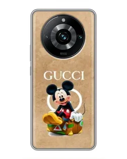 Чехол для Realme 11 Pro Plus с картинкой «Микки Маус Gucci — крафт»
