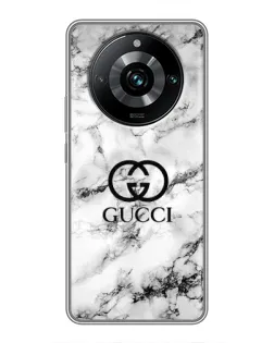 Чехол для Realme 11 Pro Plus с картинкой «Gucci — мраморный шик»