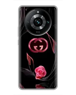 Чехол для Realme 11 Pro Plus с картинкой «Gucci — неоновая роза»
