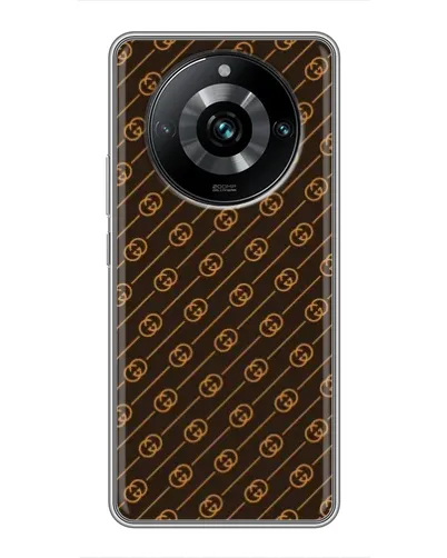 Чехол для Realme 11 Pro Plus с картинкой «Gucci — золотые диагонали»
