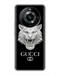 Чохол для Realme 11 Pro Plus з картинкою «Gucci — срібний лев» Чохол для Realme 11 Pro Plus з картинкою «Gucci — срібний лев»