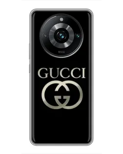 Чохол для Realme 11 Pro Plus з картинкою «Gucci — золото на чорному» Чохол для Realme 11 Pro Plus з картинкою «Gucci — золото на чорному»