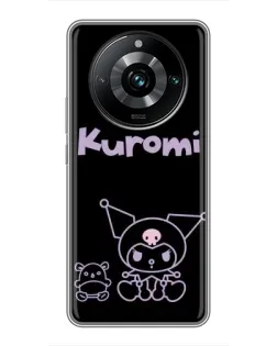 Чохол для Realme 11 Pro Plus з картинкою «Kuromi — чорний мінімалізм» Чохол для Realme 11 Pro Plus з картинкою «Kuromi — чорний мінімалізм»