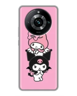 Чехол для Realme 11 Pro Plus с картинкой «My Melody и Kuromi»