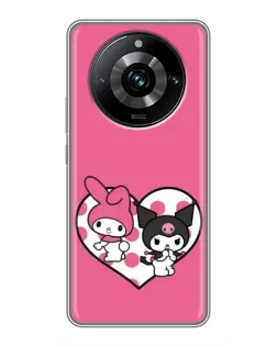 Чехол для Realme 11 Pro Plus с картинкой «Kuromi и My Melody»