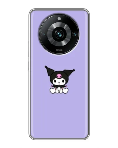 Чехол для Realme 11 Pro Plus с картинкой «Kuromi — фиолетовый минимализм» Чехол для Realme 11 Pro Plus с картинкой «Kuromi — фиолетовый минимализм»