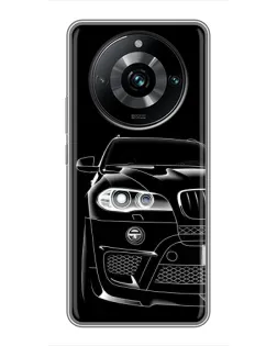 Чехол для Realme 11 Pro Plus с картинкой «Темный силуэт BMW»