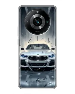 Чехол для Realme 11 Pro Plus с картинкой «BMW в свете фар»