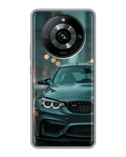 Чехол для Realme 11 Pro Plus с картинкой «BMW в огнях города»