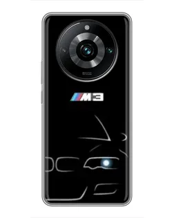 Чехол для Realme 11 Pro Plus с картинкой «Минималистичный принт BMW M3»