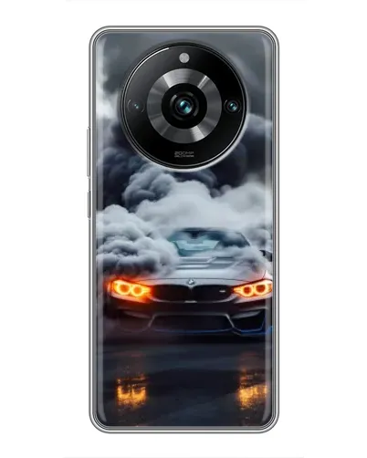 Чехол для Realme 11 Pro Plus с картинкой «BMW в дыму»