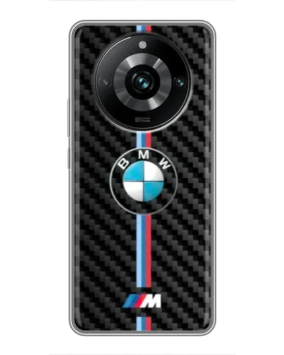 Чехол для Realme 11 Pro Plus с картинкой «Эмблема BMW и карбон»