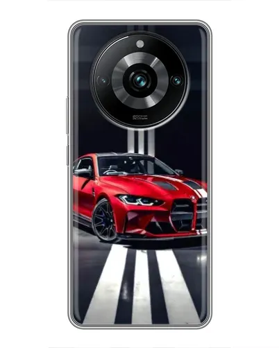Чехол для Realme 11 Pro Plus с картинкой «Красная BMW на дороге»