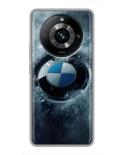Чехол для Realme 11 Pro Plus с картинкой «Логотип BMW — лед»