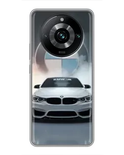 Чехол для Realme 11 Pro Plus с картинкой «BMW в белом дыму»