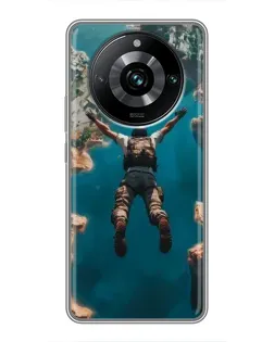 Чехол для Realme 11 Pro Plus с картинкой «PUBG — свободное падение»