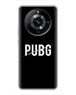 Чехол для Realme 11 Pro Plus с картинкой «PUBG — белый логотип»