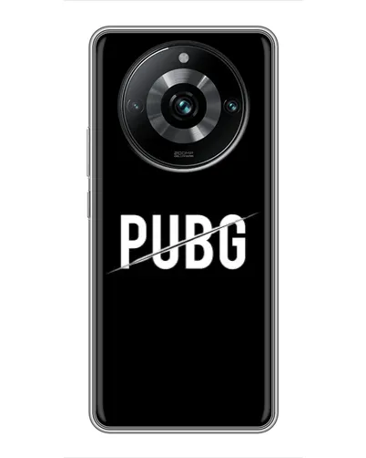 Чехол для Realme 11 Pro Plus с картинкой «PUBG — белый логотип»