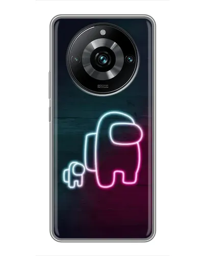 Чохол для Realme 11 Pro Plus з картинкою «Among Us неон-арт» Чохол для Realme 11 Pro Plus з картинкою «Among Us неон-арт»