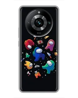 Чохол для Realme 11 Pro Plus з картинкою «Among Us космос»