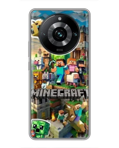 Чохол для Realme 11 Pro Plus з картинкою «Замок Minecraft»