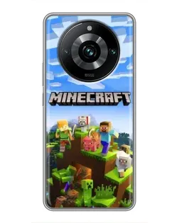 Чохол для Realme 11 Pro Plus з картинкою «Minecraft класичний світ»