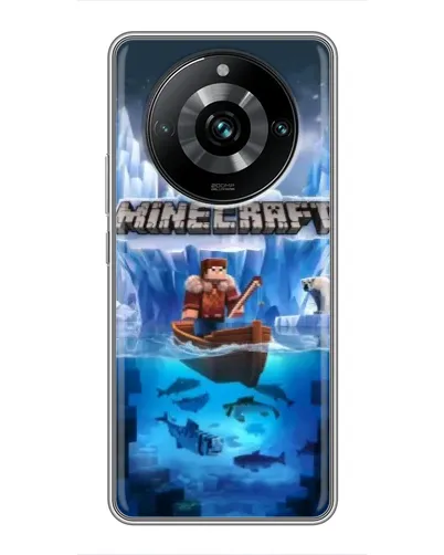 Чохол для Realme 11 Pro Plus з картинкою «Minecraft льодянийсвіт»