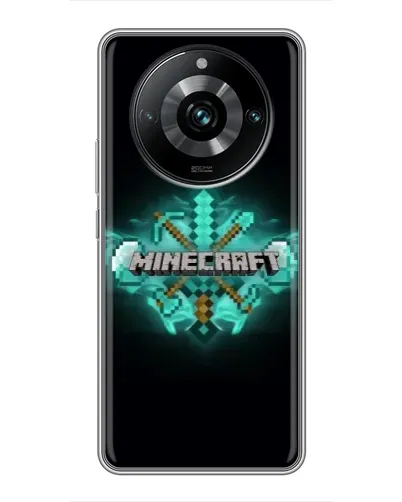 Чохол для Realme 11 Pro Plus з картинкою «Minecraft Diamond лого»