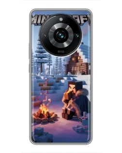 Чохол для Realme 11 Pro Plus з картинкою «Зимовий Minecraft»