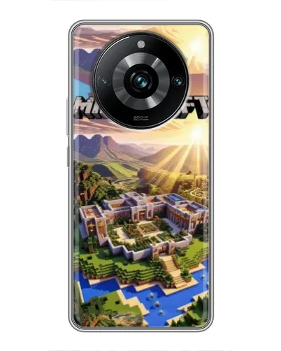 Чохол для Realme 11 Pro Plus з картинкою «Minecraft панорама»