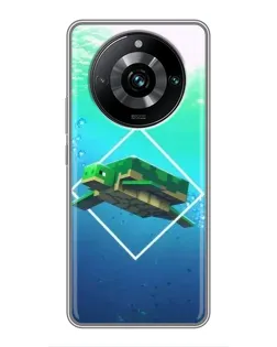 Чохол для Realme 11 Pro Plus з картинкою «Черепаха Minecraft»