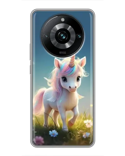 Чехол для Realme 11 Pro Plus с картинкой «Единорог на поляне» Чехол для Realme 11 Pro Plus с картинкой «Единорог на поляне»