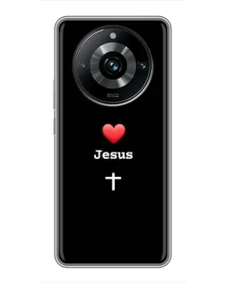 Чехол для Realme 11 Pro Plus с картинкой «Сердце - Jesus»