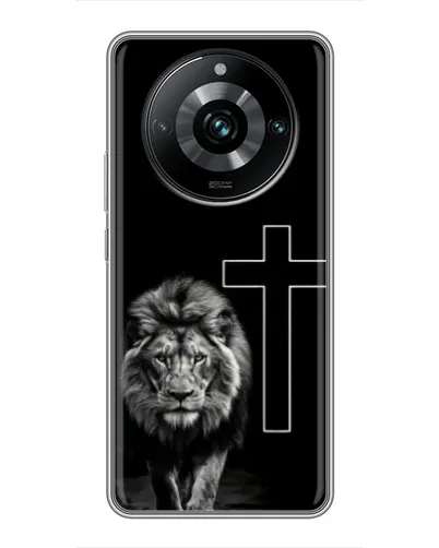 Чехол для Realme 11 Pro Plus с картинкой «Лев и Крест»