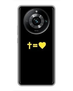 Чехол для Realme 11 Pro Plus с картинкой «Сердце и Крест»
