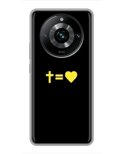 Чехол для Realme 11 Pro Plus с картинкой «Сердце и Крест»